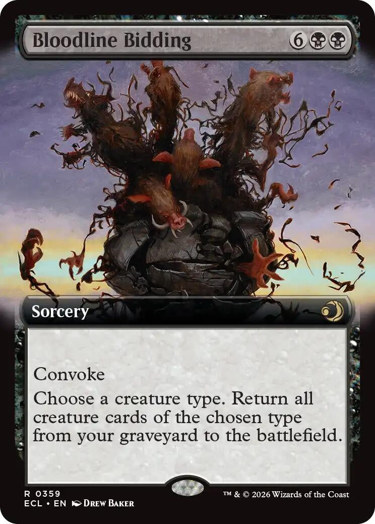 Bloodline Bidding (Extended Art) [Lorwyn Eclipsed] (359)