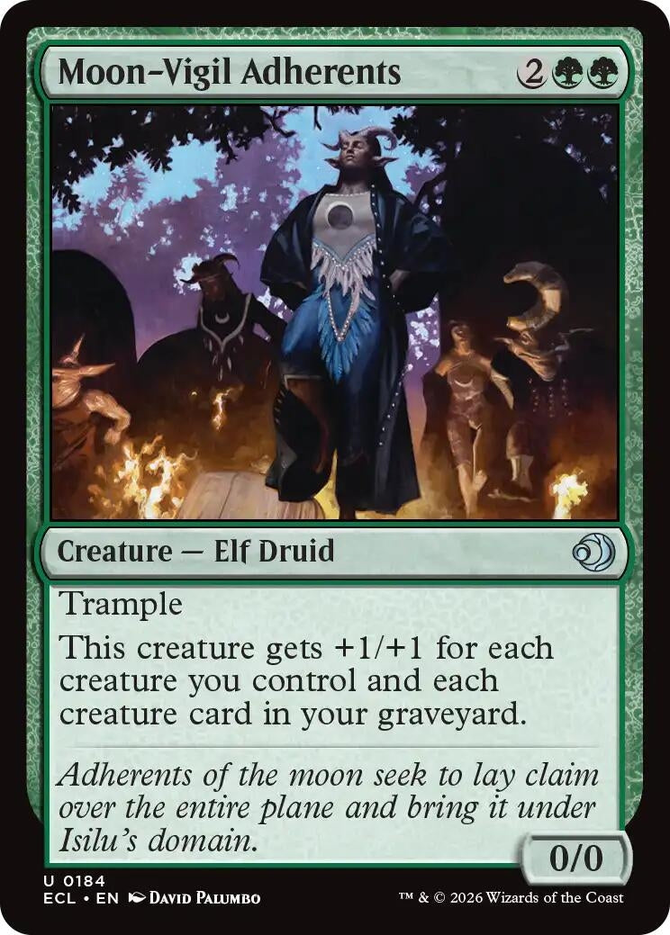 Image for Moon-Vigil Adherents [Lorwyn Eclipsed] (184) - Magic: The Gathering