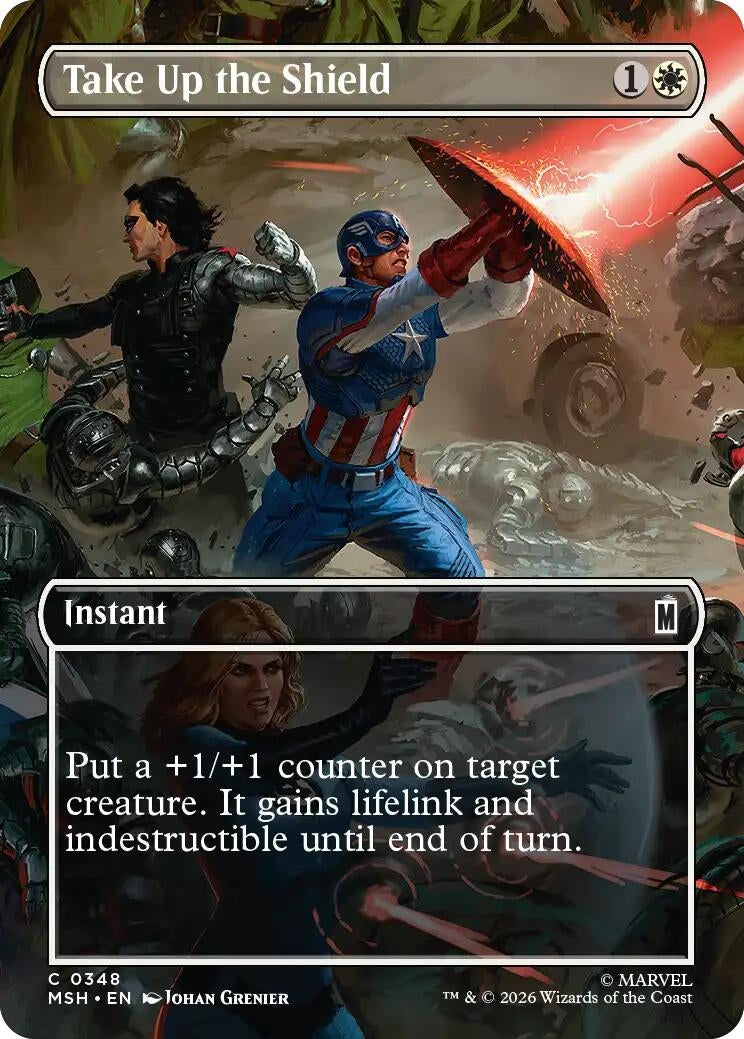 Take Up the Shield (Borderless) [Marvel Super Heroes] (348)