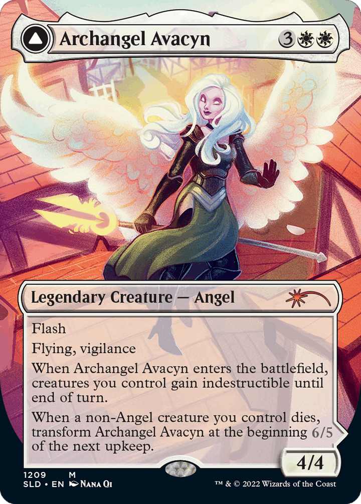 Archangel Avacyn // Avacyn, the Purifier (Display Commander) (Borderless) [Secret Lair: From Cute to Brute]
