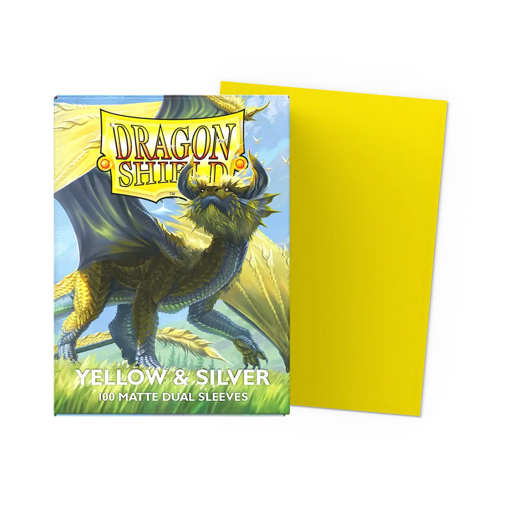 DragonShield: Deck Protectors: Dual Matte: Yellow & Silver