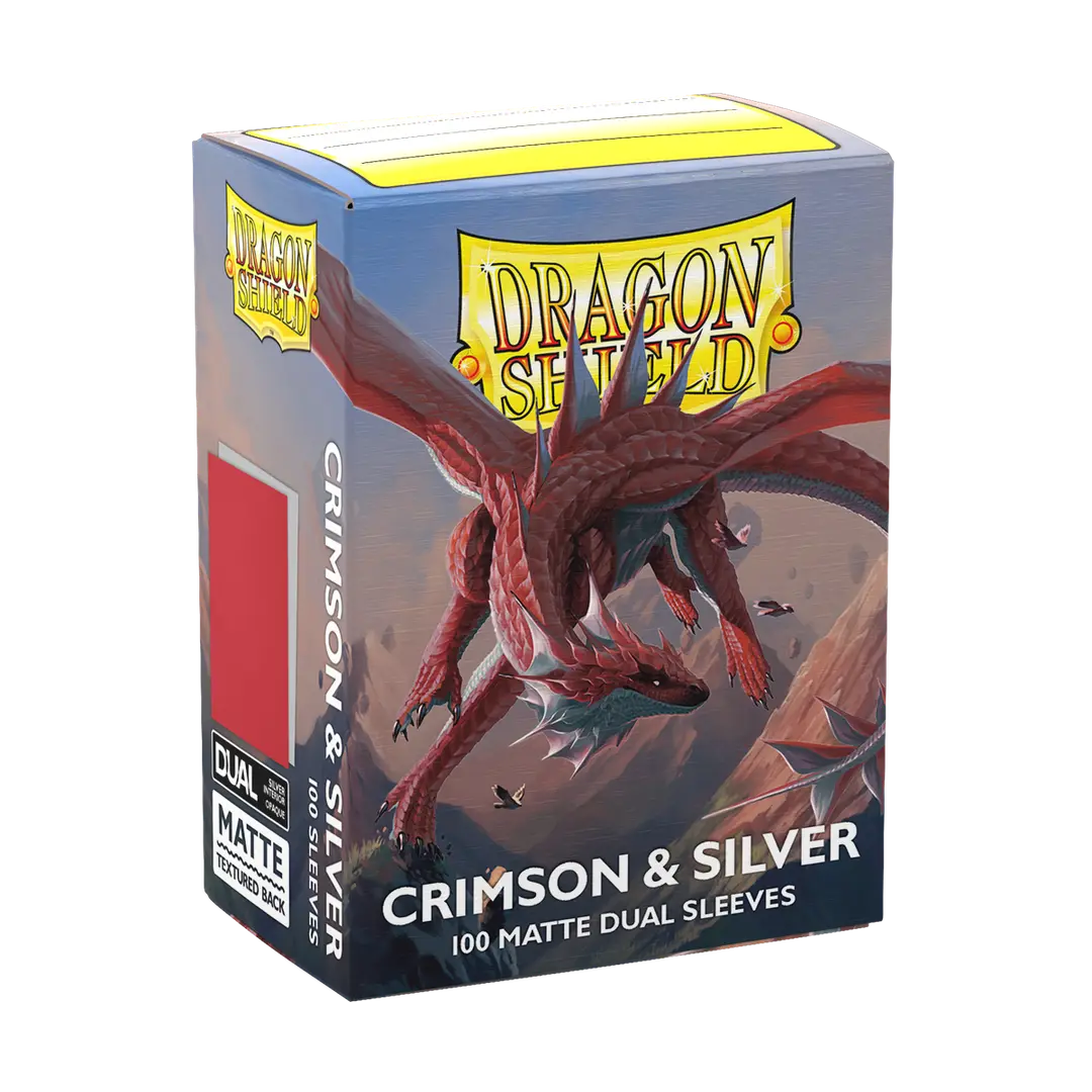 DragonShield: Deck Protectors: Dual Matte: Crimson & Silver