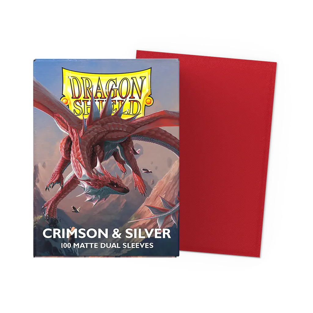 DragonShield: Deck Protectors: Dual Matte: Crimson & Silver