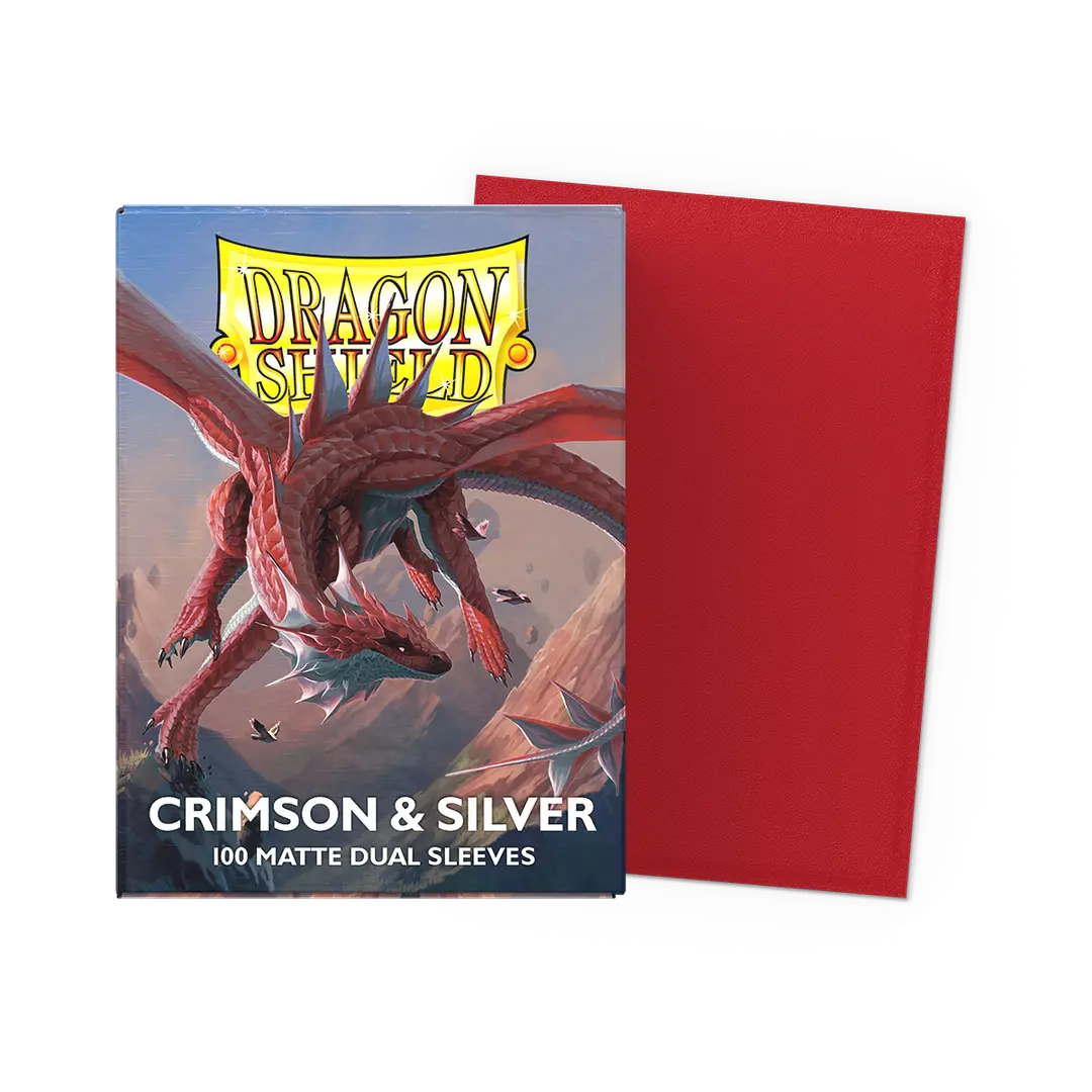 DragonShield: Deck Protectors: Dual Matte: Crimson & Silver