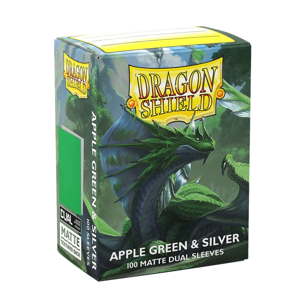 DragonShield: Deck Protectors: Dual Matte: Apple Green & Silver