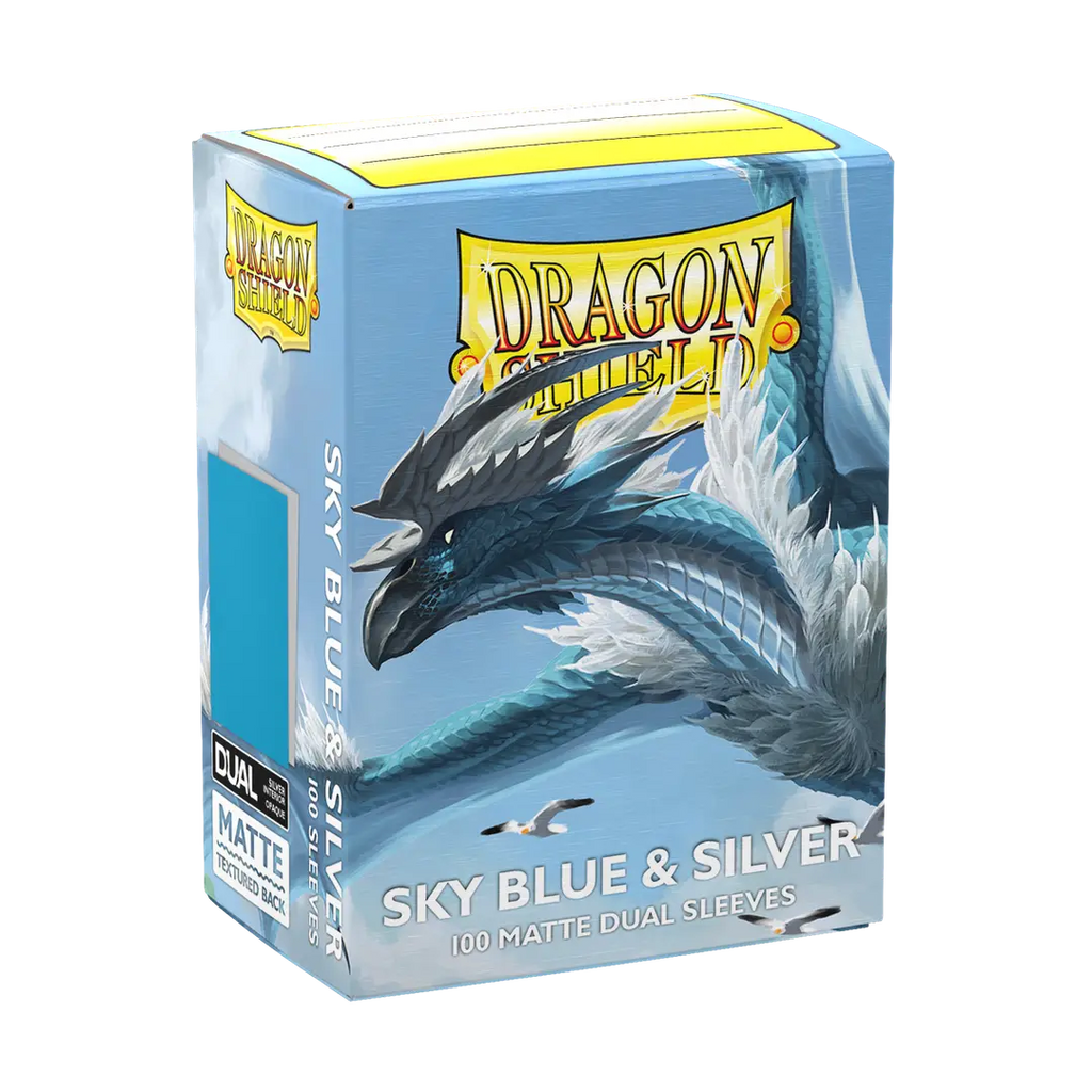 DragonShield: Deck Protectors: Dual Matte: Sky Blue & Silver