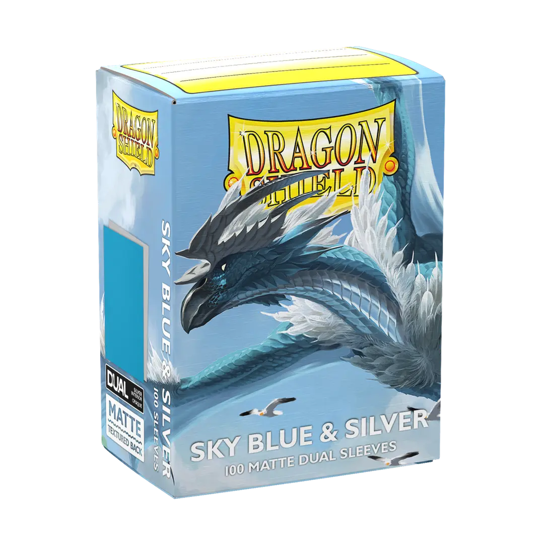DragonShield: Deck Protectors: Dual Matte: Sky Blue & Silver
