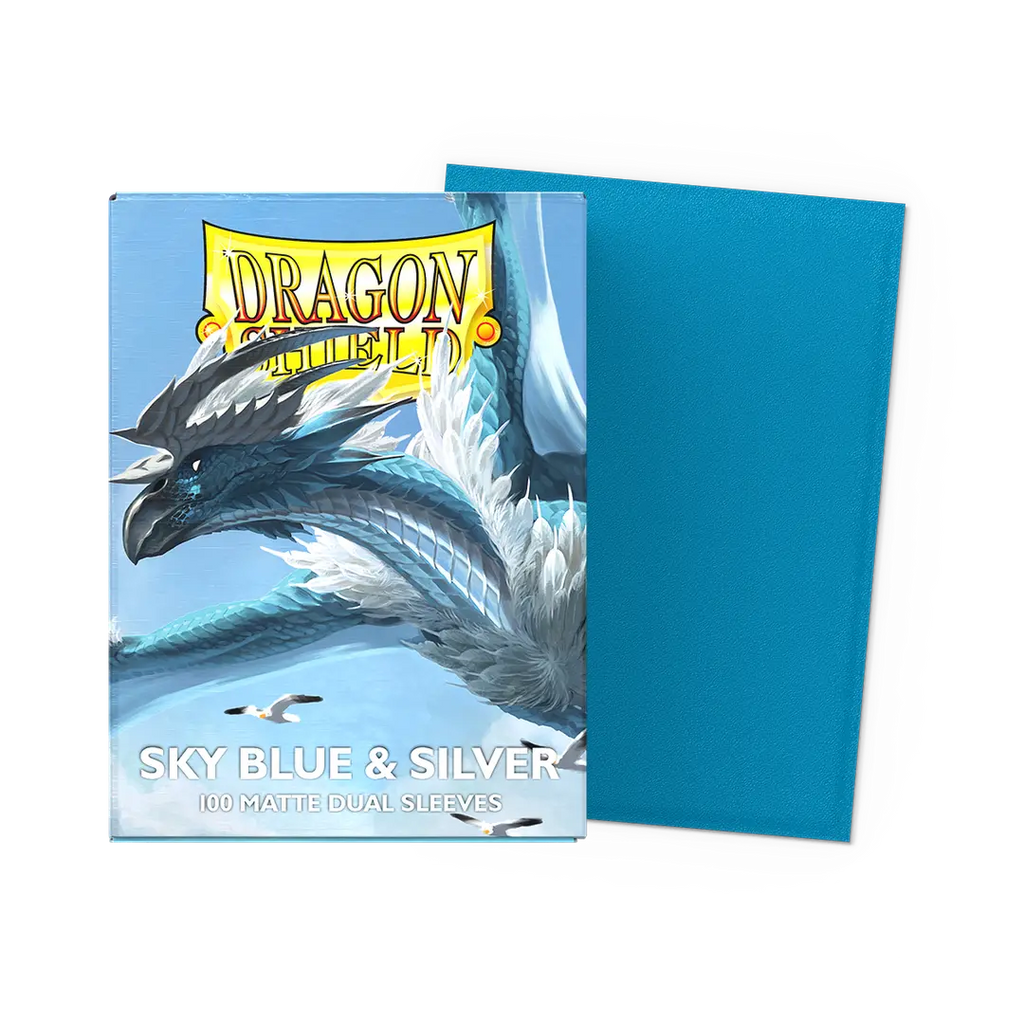 DragonShield: Deck Protectors: Dual Matte: Sky Blue & Silver