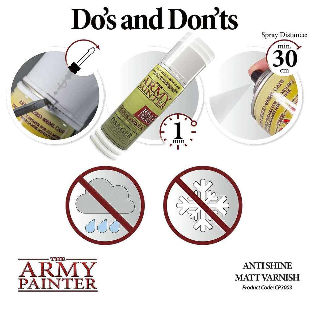 Army Painter: Spray: Anti Shine Matt Varnish