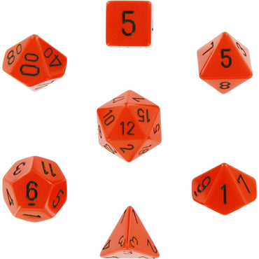 Chessex: 7-Die Set Opaque: Orange/Black