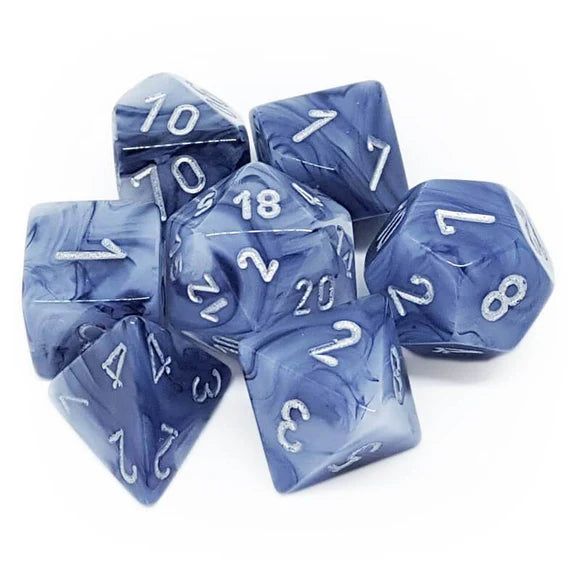 Chessex: 7-Die Set: Phantom: Black/Silver