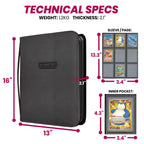 Evoretro: Toploader Binder: 9pkt: Black-Red