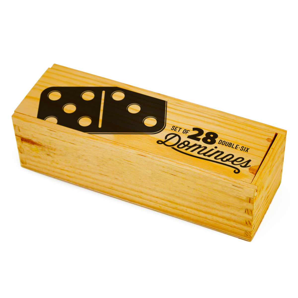 Set Of 28 Double Six Dominoes With Brass Spinners
