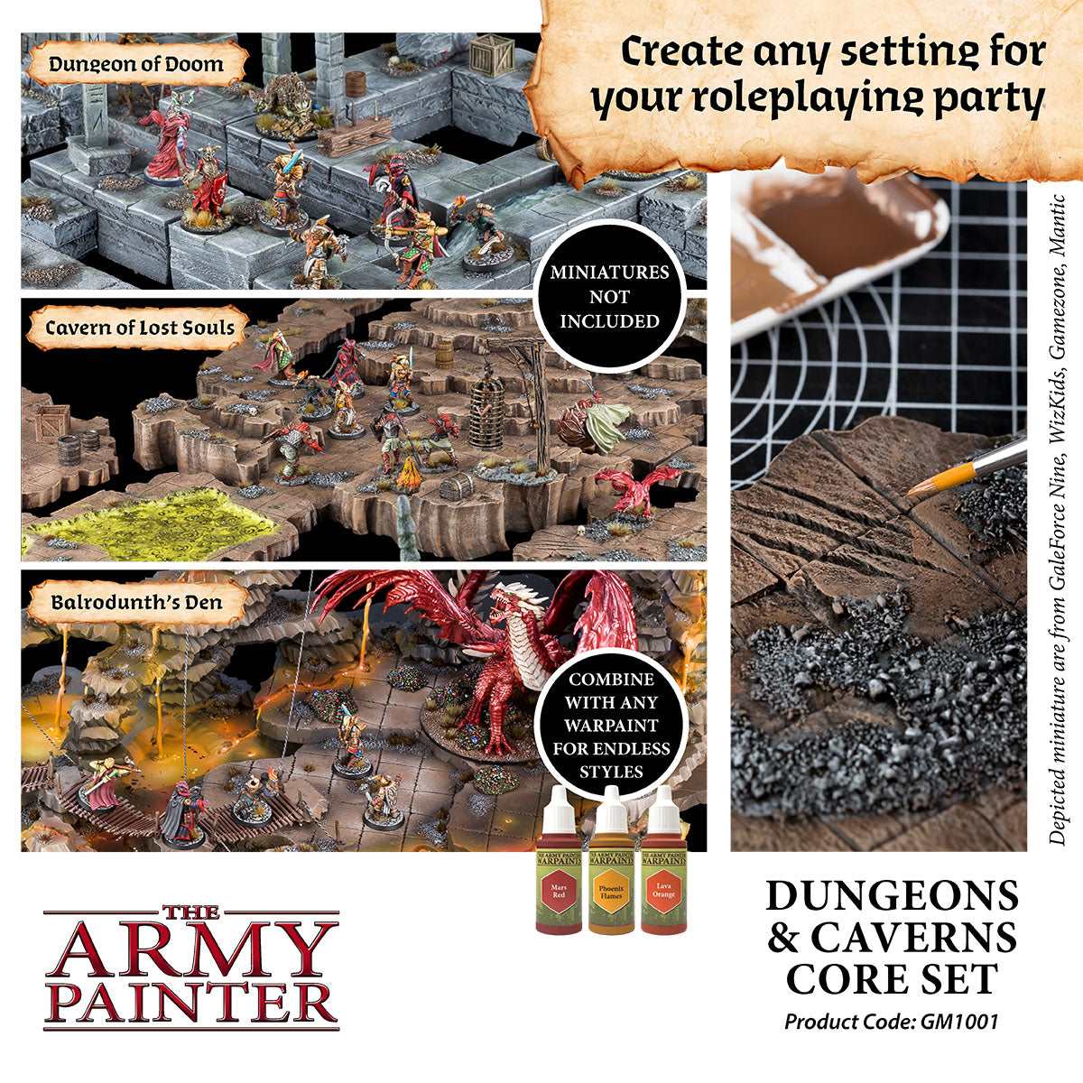 Army Painter: Gamemaster: Dungeon/Cavern Core Set