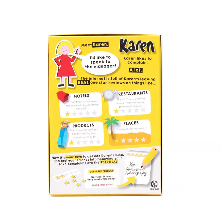 Board Game: Karen: The Game of One Star Reviews