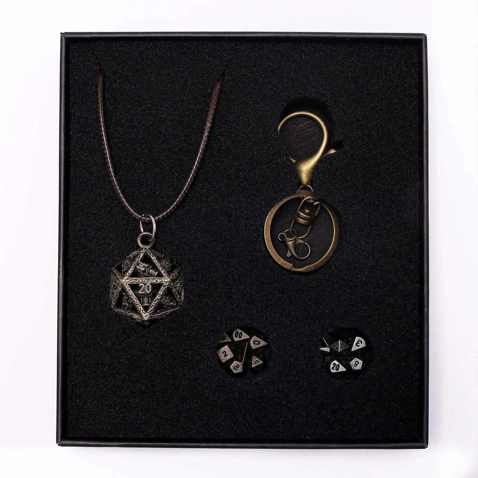 HymGho Dice: Grimskull's D20 Locket Gift Set: Ancient Gold