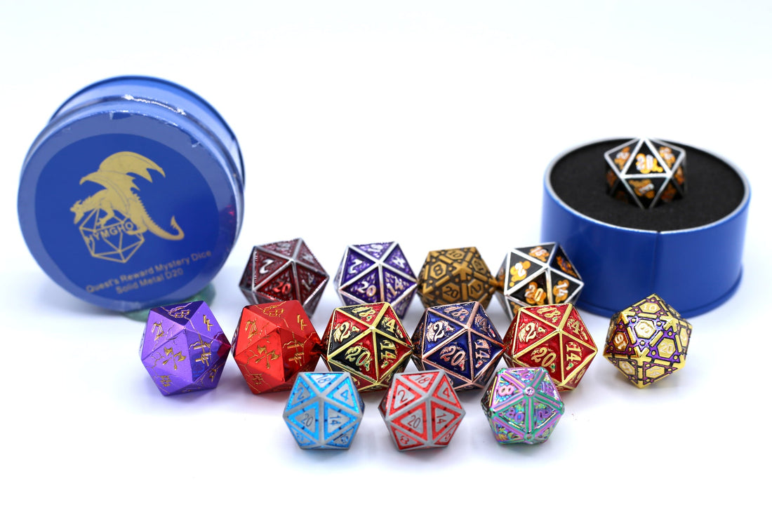 HymGho Dice: Quest's Reward Mystery Dice: Solid Metal D20