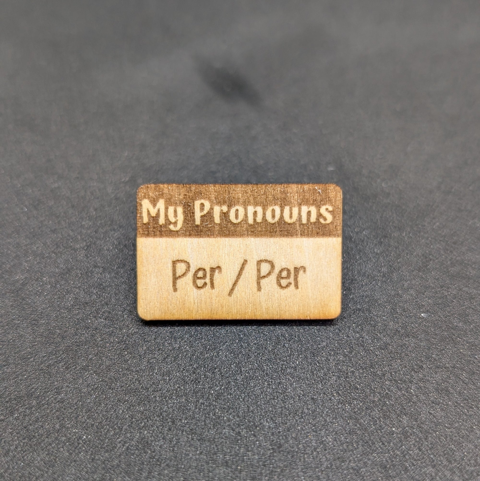 T&T: Handmade Wood Pronoun Pins