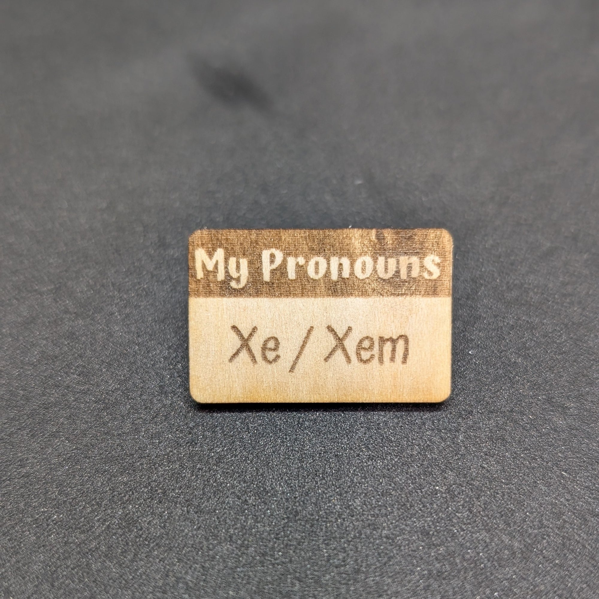 T&T: Handmade Wood Pronoun Pins
