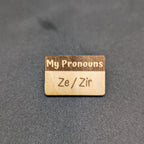 T&T: Handmade Wood Pronoun Pins