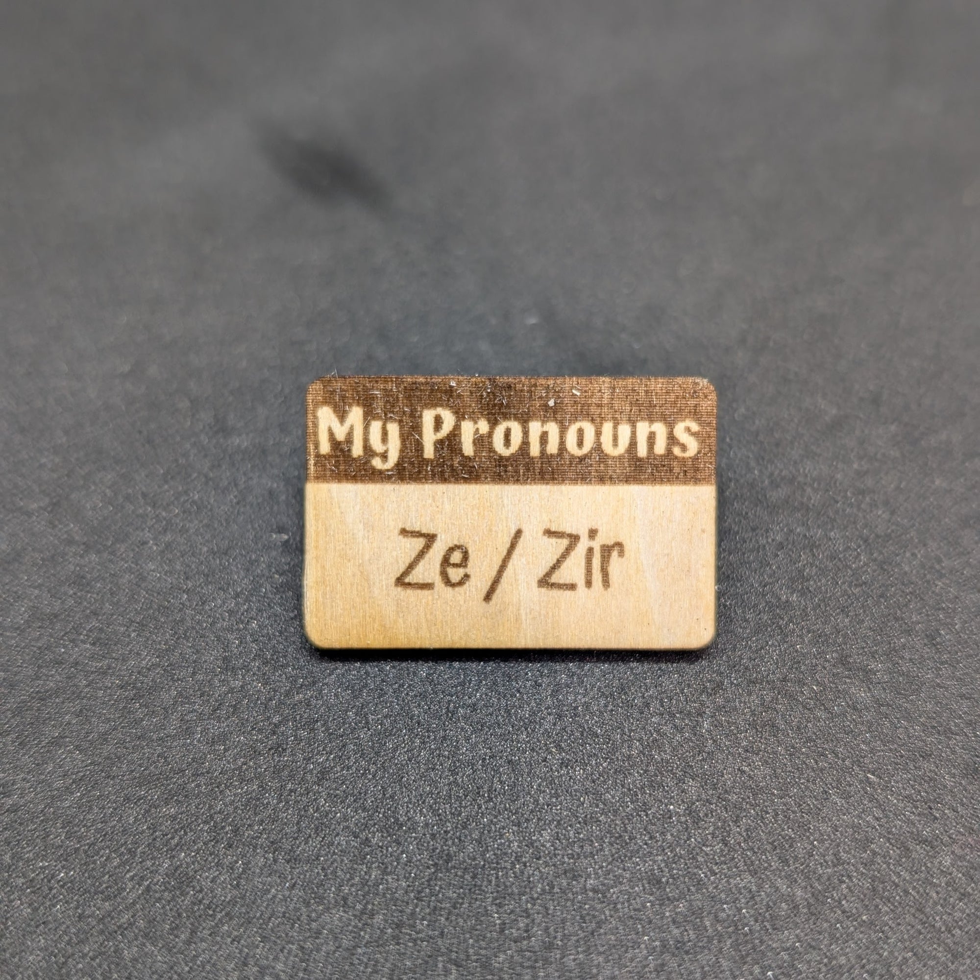 T&T: Handmade Wood Pronoun Pins