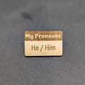T&T: Handmade Wood Pronoun Pins