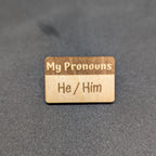T&T: Handmade Wood Pronoun Pins