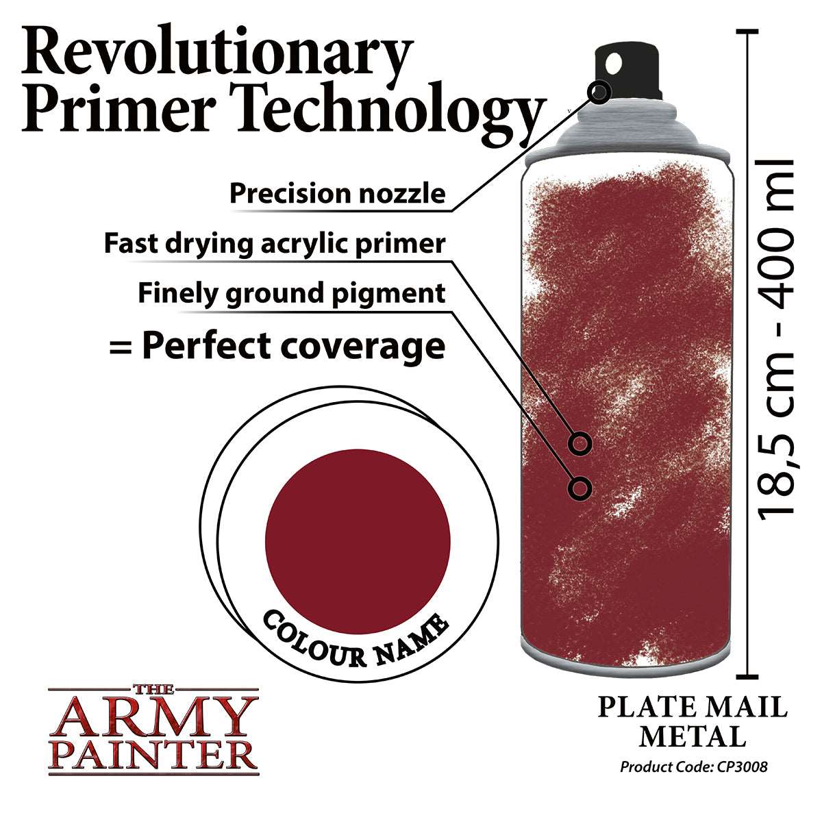 Army Painter: Spray: Plate Mail Metal