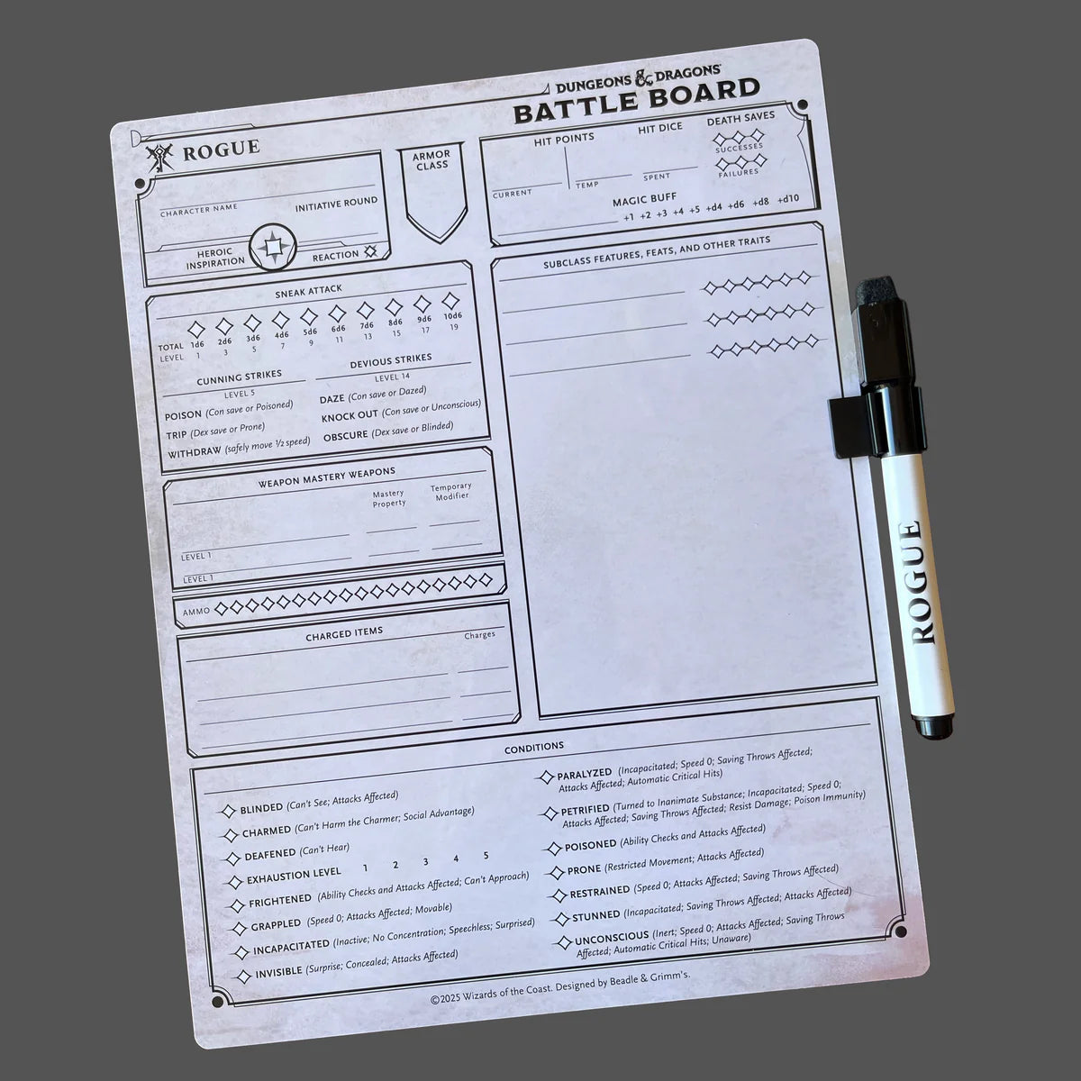 Beadle & Grimm's: D&D: Battle Board: Rogue