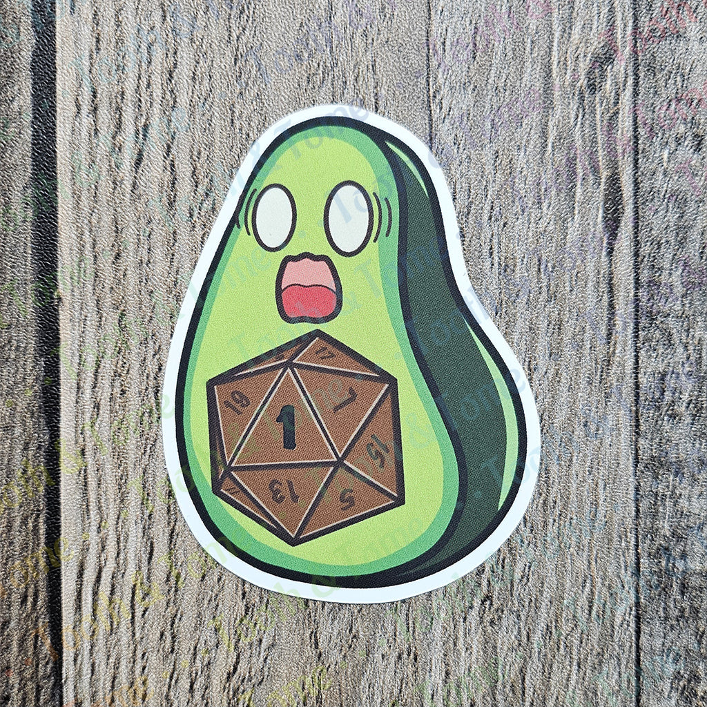 T&T: Sticker: Crit-a-cado CritFail (Matte)