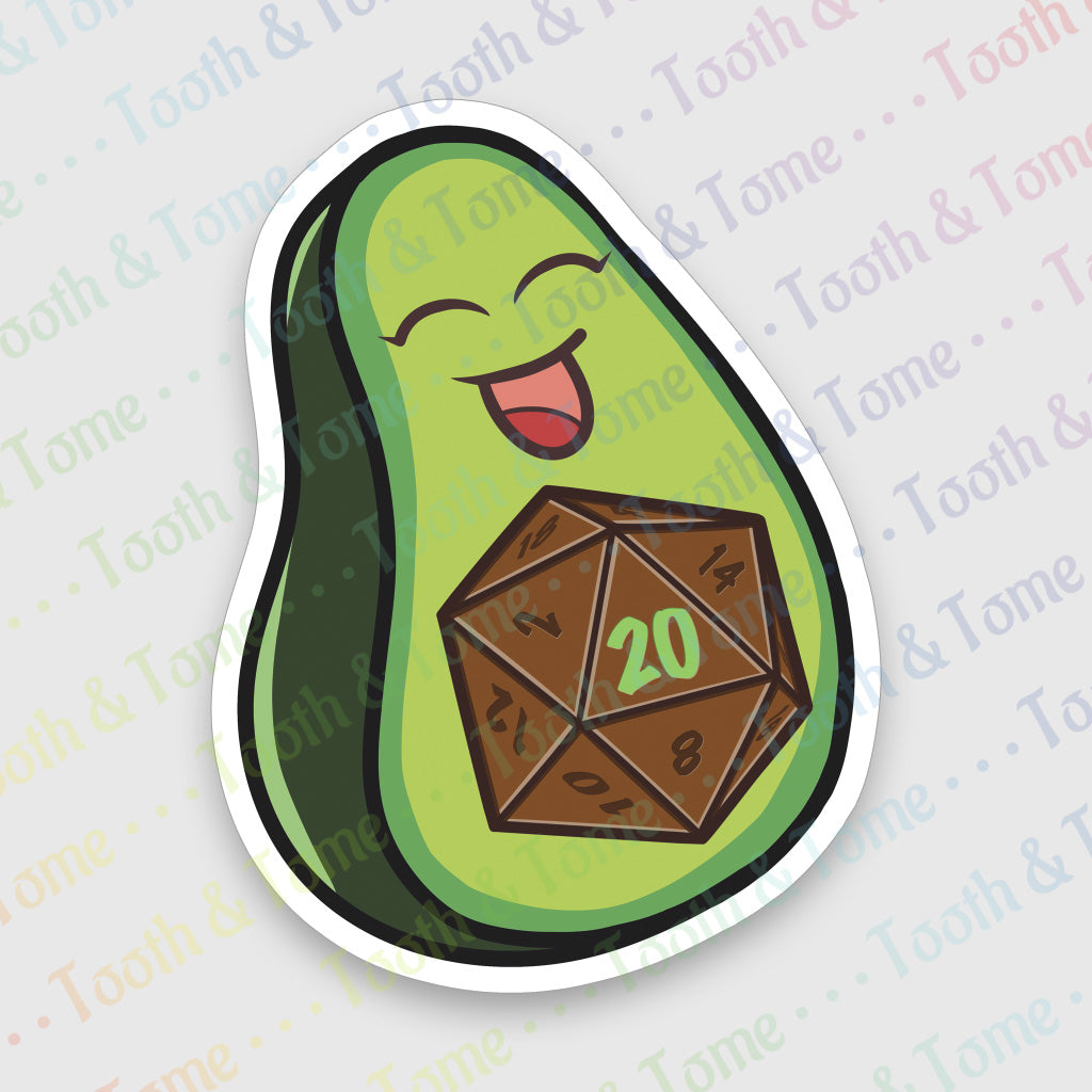 T&T: Sticker: Crit-a-cado CritSuccess (Glitter Edition)