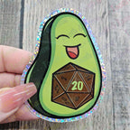 T&T: Sticker: Crit-a-cado CritSuccess (Glitter Edition)