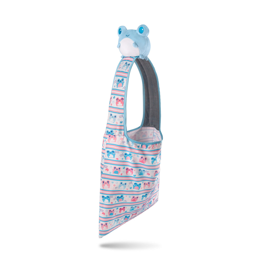 TT: Plushie Tote Bags: Blue Frog / Transgender Pride