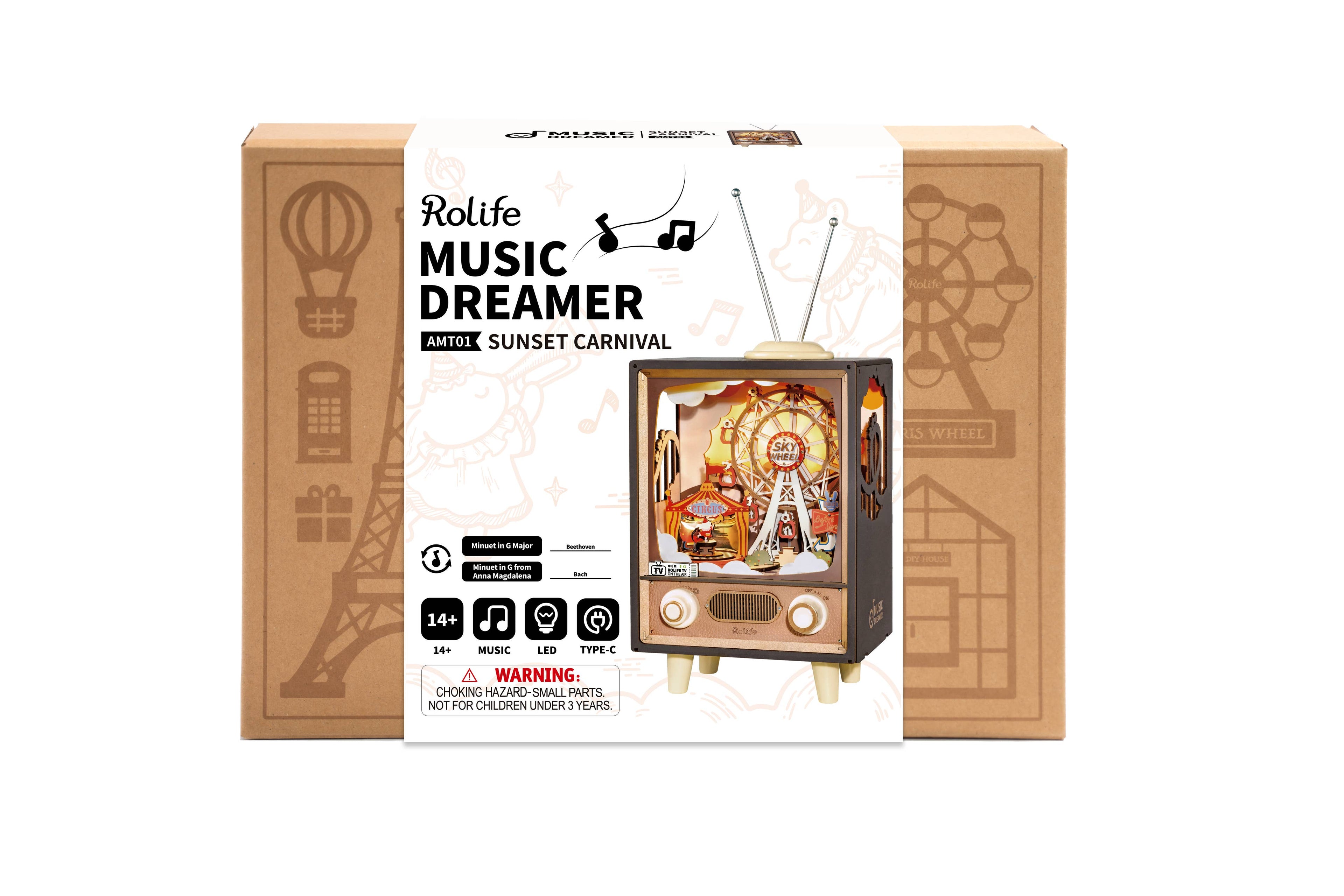 Rolife - Sunset Carnival Rolife Music Box DIY Wooden Puzzles