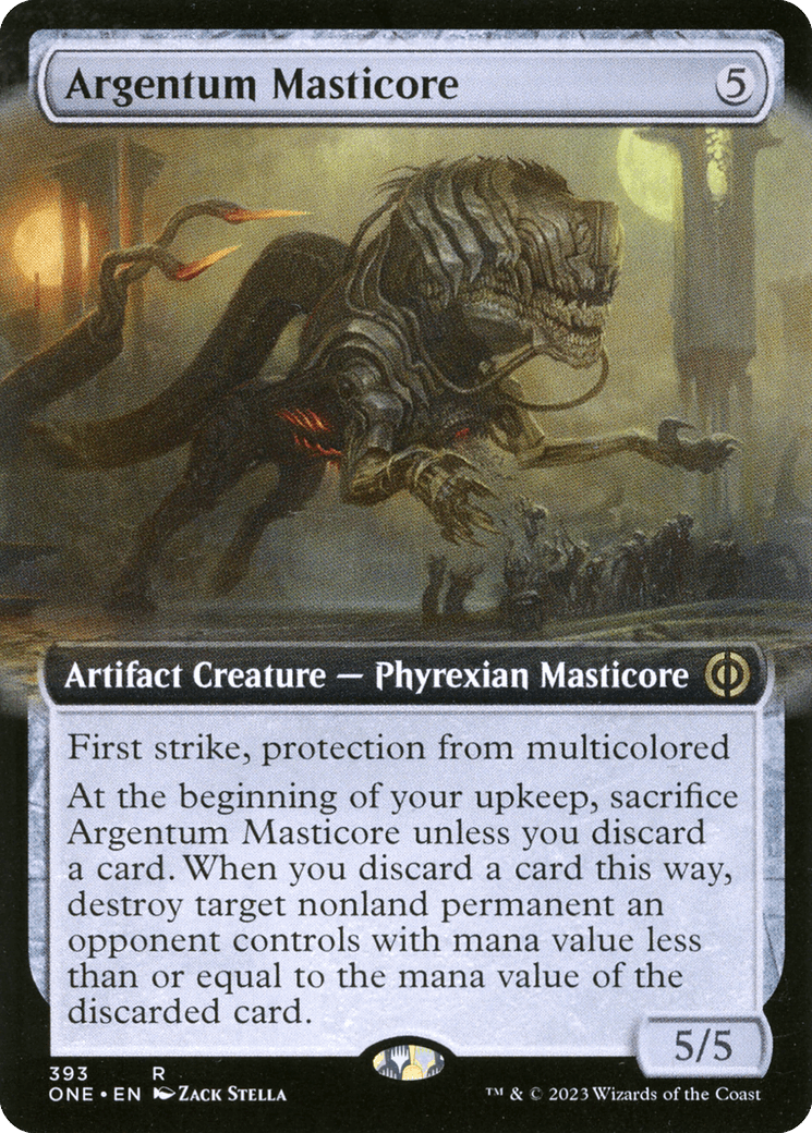 Argentum Masticore (Extended Art) [Phyrexia: All Will Be One]