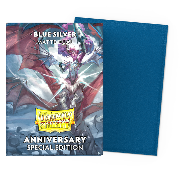 DragonShield: Deck Protectors: Dual Matte: Blue Silver Anniversary