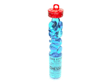 Chessex: Glass Stones Tube: Azure Blue (20)
