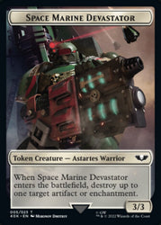 Soldier (002) // Space Marine Devastator Double-Sided Token [Warhammer 40,000 Tokens]