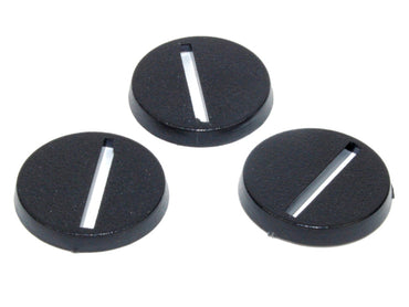 Chessex: Base: 25mm Round Slotted: Black (1)