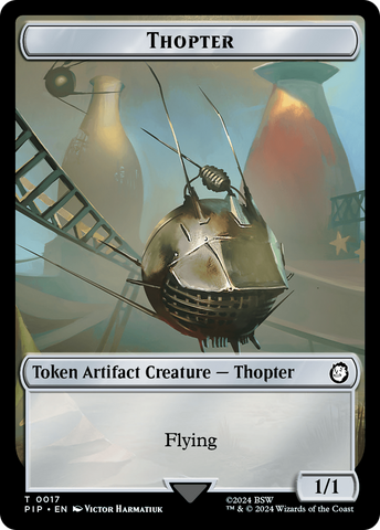 Junk // Thopter Double-Sided Token [Fallout Tokens]