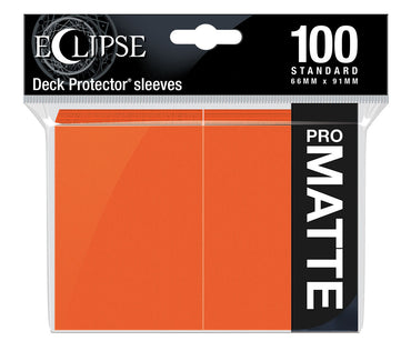 UltraPro: Deck Protectors: Pro-Matte- Eclipse (100) Pumpkin Orange