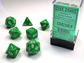Chessex: 7-Die Set Opaque: Green/White