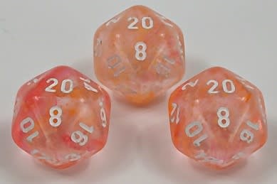 Chessex: 7-Die Set: Lab Dice: Nebula: Supernova/white Luminary