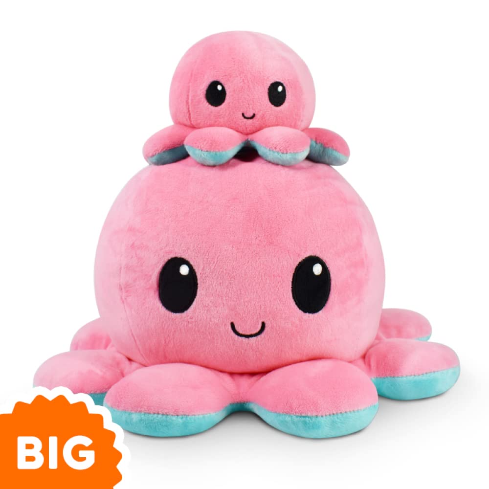 TT: Reversible BIG Octopus Plush: Pink Blue