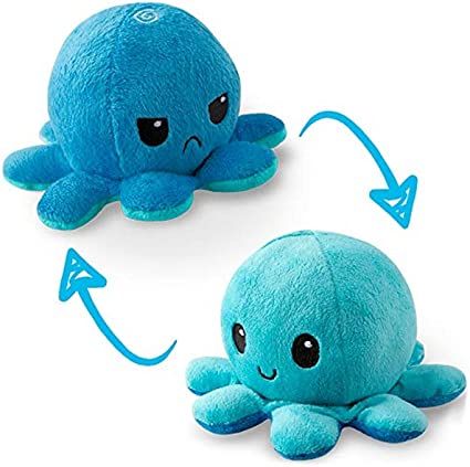 TT: Reversible Octopus Mini Plush: Double Blue