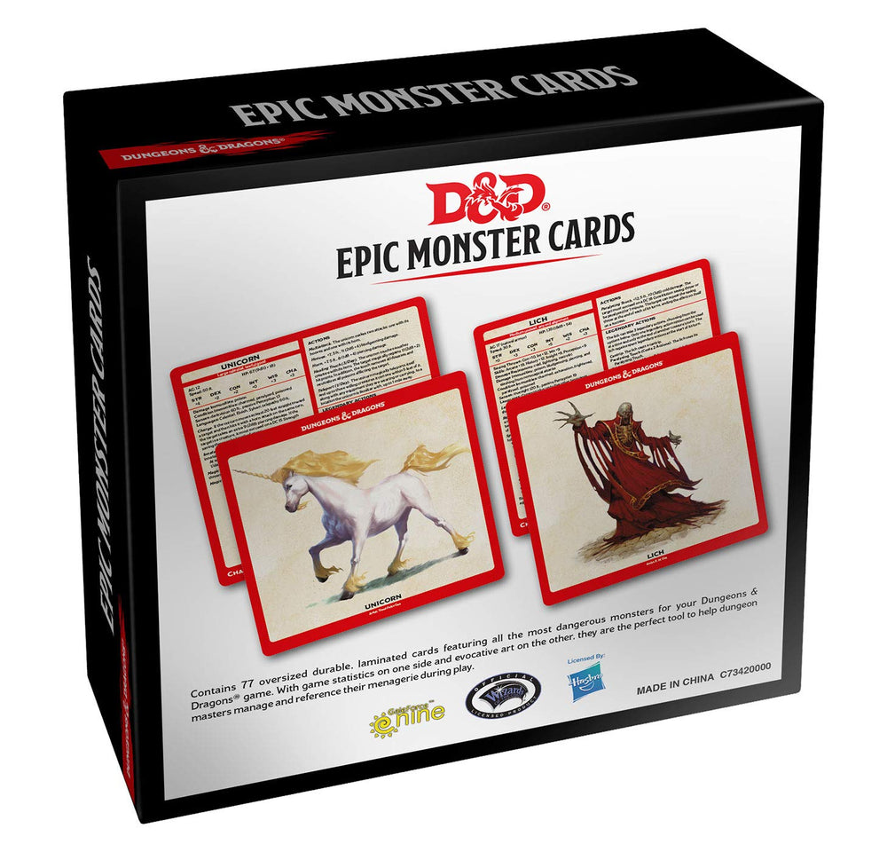 D&D: Monster Cards: Epic Monster Cards