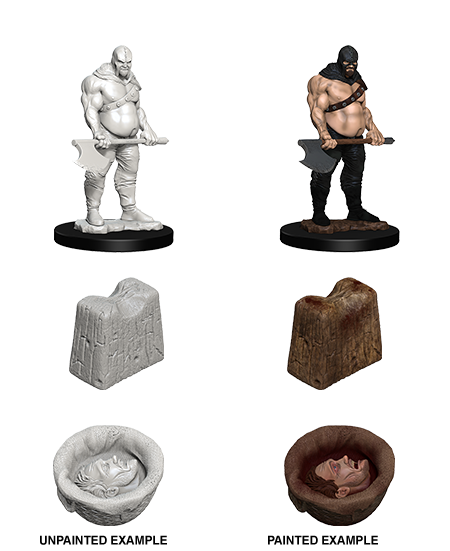 Wizkids: Deep Cuts Unpainted Minis: W6: Executioner & Chopping Block (R)
