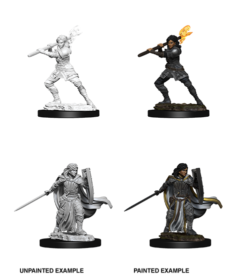 Wizkids: Deep Cuts Unpainted Minis: W10: Female Human Paladin