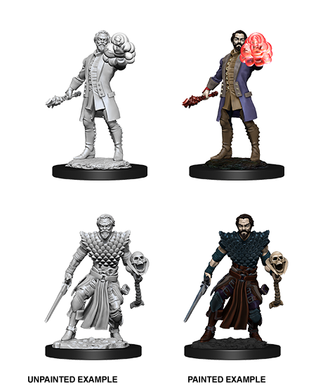 Wizkids: Deep Cuts Unpainted Minis: W10: Male Human Warlock