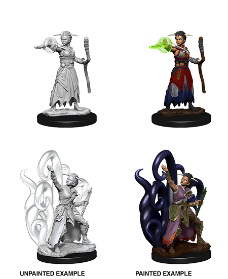 Wizkids: Deep Cuts Unpainted Minis: W10: Female Human Warlock